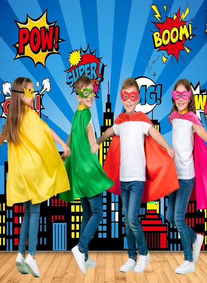D.Q.Z Superhero-Capes for Kids 20 Sets Children-Superhero Capes and Masks for Super Hero Toys Birthday Party Dress Up Costume (Multicolored) - Image 2